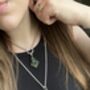 Charm Chain Necklace With Gemstone Eyed Serpent Lock, thumbnail 4 of 9