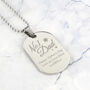 Personalised No.One Dad Steel Dog Tag Necklace, thumbnail 3 of 8