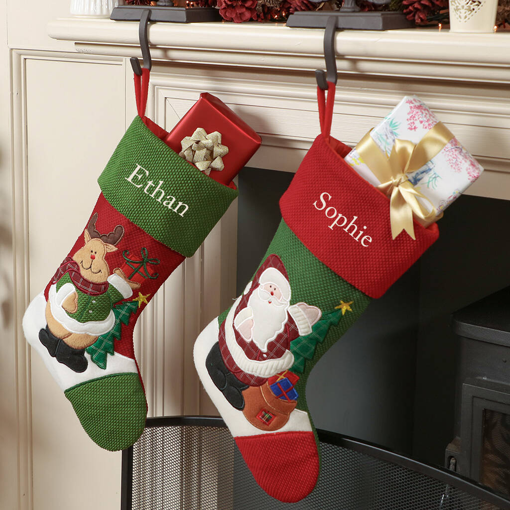 personalised traditional children's christmas stockings by dibor ...