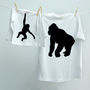 Matching Gorilla / Monkey Twinning Tshirt Tops, thumbnail 1 of 3