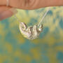 Sterling Silver/18ct Gold Plated Pangolin Pendant, thumbnail 1 of 8