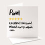 Husband Review Birthday Card, thumbnail 1 of 4
