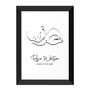 Personalised Line Art Sleeping Baby Print, thumbnail 9 of 12