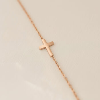 Sideways Cross Necklace, 3 of 8