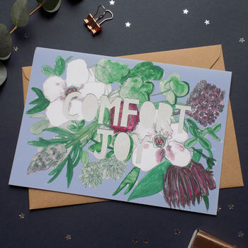 Metallic Floral Papercut Christmas Card Five Pack, 6 of 6