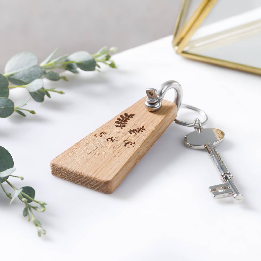Image of Personalised Couples Initial Keyring