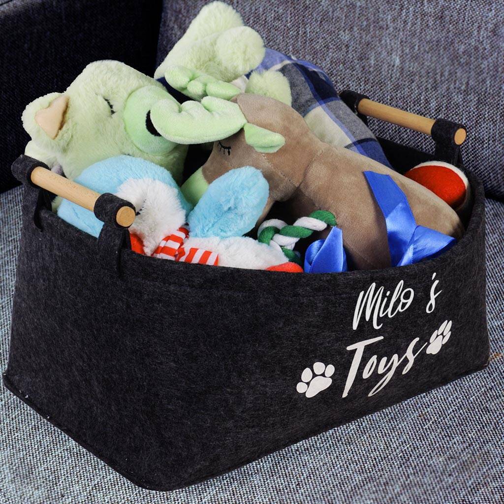 Personalised Pet Toys Storage Basket, 1 of 4