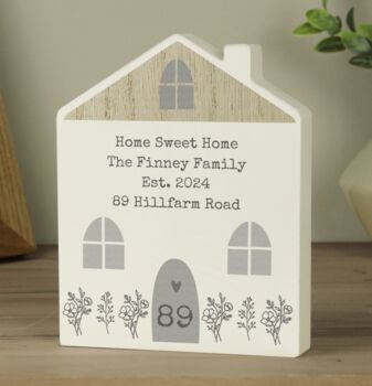 Personalised Wooden House Ornament, 4 of 5