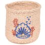 Seashell And Coral Embroidered Basket, thumbnail 5 of 6