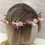 Pink Dried Flower Girl Crown, thumbnail 5 of 8