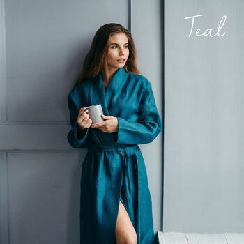 Linen Robe For Women | Luxury Dressing Gown, 9 of 12