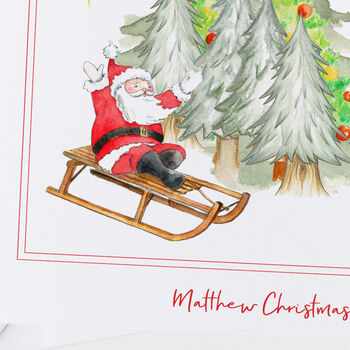 Christmas Card Santa Ideal For Grandchildren, 3 of 7