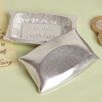 English Pewter Tooth Fairy Pillow Trinket Box, 2 of 8