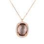 Beatrice Oval Gemstone Necklace Rose Gold Plated Silver, thumbnail 11 of 12