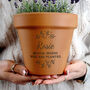 Personalised Birthday Floral Terracotta Plant Pot, thumbnail 1 of 4
