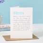 Personalised Hero Definition Fathers Day Card, thumbnail 5 of 6