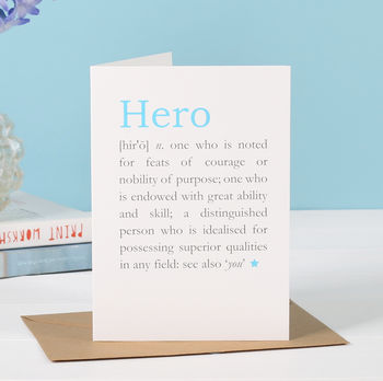 Personalised Hero Definition Fathers Day Card, 5 of 6