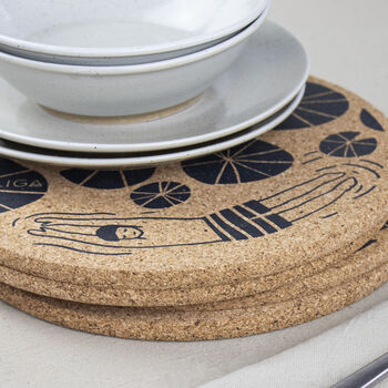 Cork Placemats And Coasters | Wild Swimmers, 2 of 7
