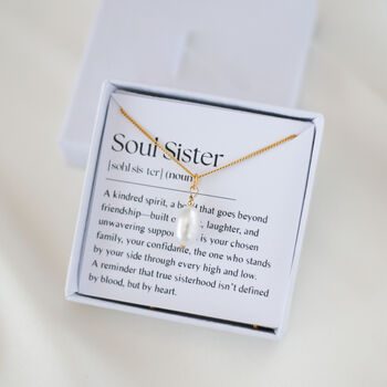 Soul Sister Pearl Necklace – Freshwater Pearl Gift For Friend, Friendship Jewellery, Birthday Or Bridesmaid Present, 6 of 10