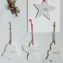 Personalised Christmas Decoration Card Pack Of Four, thumbnail 3 of 3