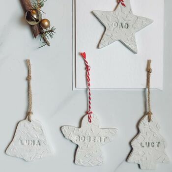 Personalised Christmas Decoration Card Pack Of Four, 3 of 3