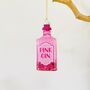 Pink Gin Hanging Christmas Tree Decoration, thumbnail 5 of 5