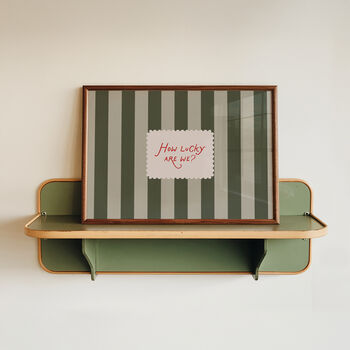 How Lucky Are We Striped Landscape Print, 5 of 9