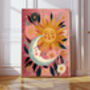 Sun And Moon Celestial Art Print, thumbnail 1 of 3