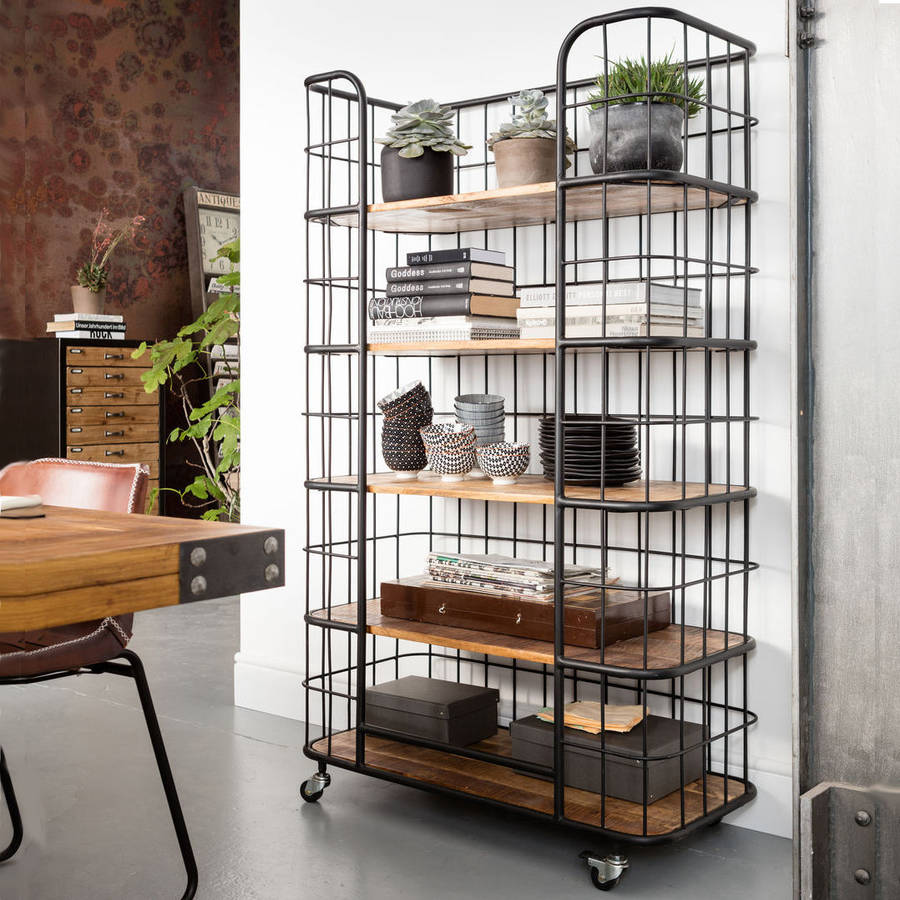 Industrial Basket Shelving Unit By I Love Retro