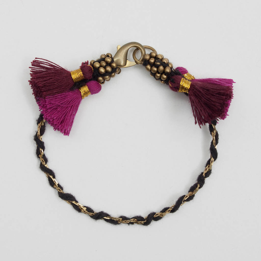 Lala Friendship Bracelet With Tassels By Bohemia