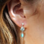 Croesus Coin Gemstone Earrings, thumbnail 4 of 4