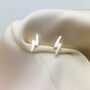 Sterling Silver Lightning Bolt Stud Earrings, thumbnail 1 of 4