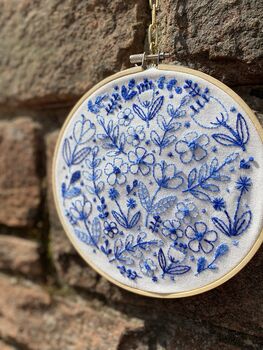 Inky Blue Embroidery Kit, 2 of 4