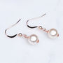 Rose Gold Plated Pearl Fish Hook Earrings, thumbnail 1 of 4