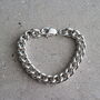 Heavy Chunky Solid Silver Curb Chain Bracelet, thumbnail 5 of 5