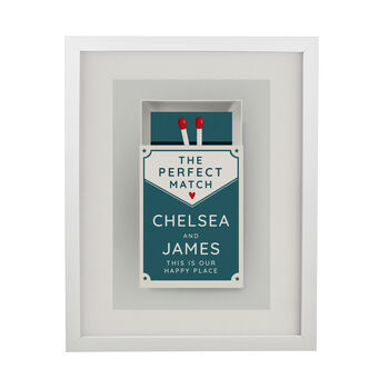 Personalised Perfect Match White Poster Frame, 3 of 3