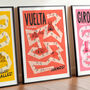 Grand Tours Cycling Art, Vuelta Poster, Gift For Cyclist, thumbnail 10 of 10