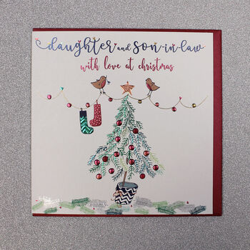 Luxury Christmas Card For A Daughter And Son In Law By Molly Mae | notonthehighstreet.com