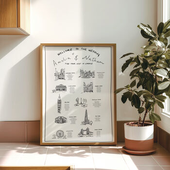 Wedding Table Plan With Bespoke Illustrated Places, 3 of 6