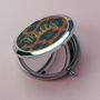 Personalised Silver And Leather Compact Mirror, thumbnail 3 of 10
