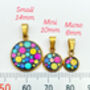 Disco Charm Necklace In Micro, Mini Or Small Size, thumbnail 6 of 11