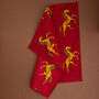 African Print Cotton Napkin | Red Horse Abi Print, thumbnail 6 of 7