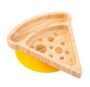 Bamboo Pizza Weaning Plate With Suction Yellow, thumbnail 1 of 3