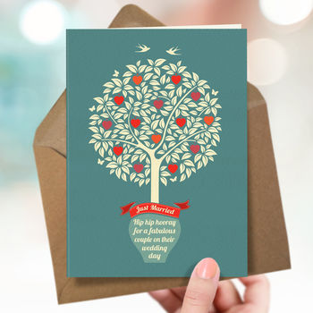 Wedding Congratulations Card ‘Tree Of Love’, 3 of 4