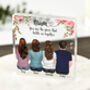 Personalised Mum And Adult Children Acrylic Block With Roses, thumbnail 1 of 6