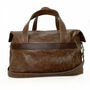 Handcrafted Brown Travel Bag, thumbnail 4 of 8