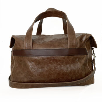 Handcrafted Brown Travel Bag, 4 of 8
