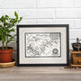 Devon Coastlines Map Hand Drawn Fine Art Print, thumbnail 1 of 12