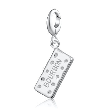 Sterling Silver Bourbon Biscuit Charm Necklace, 3 of 6