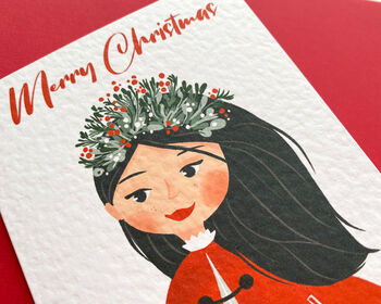 Personalised Christmas Greetings Card For Daughter, 5 of 7